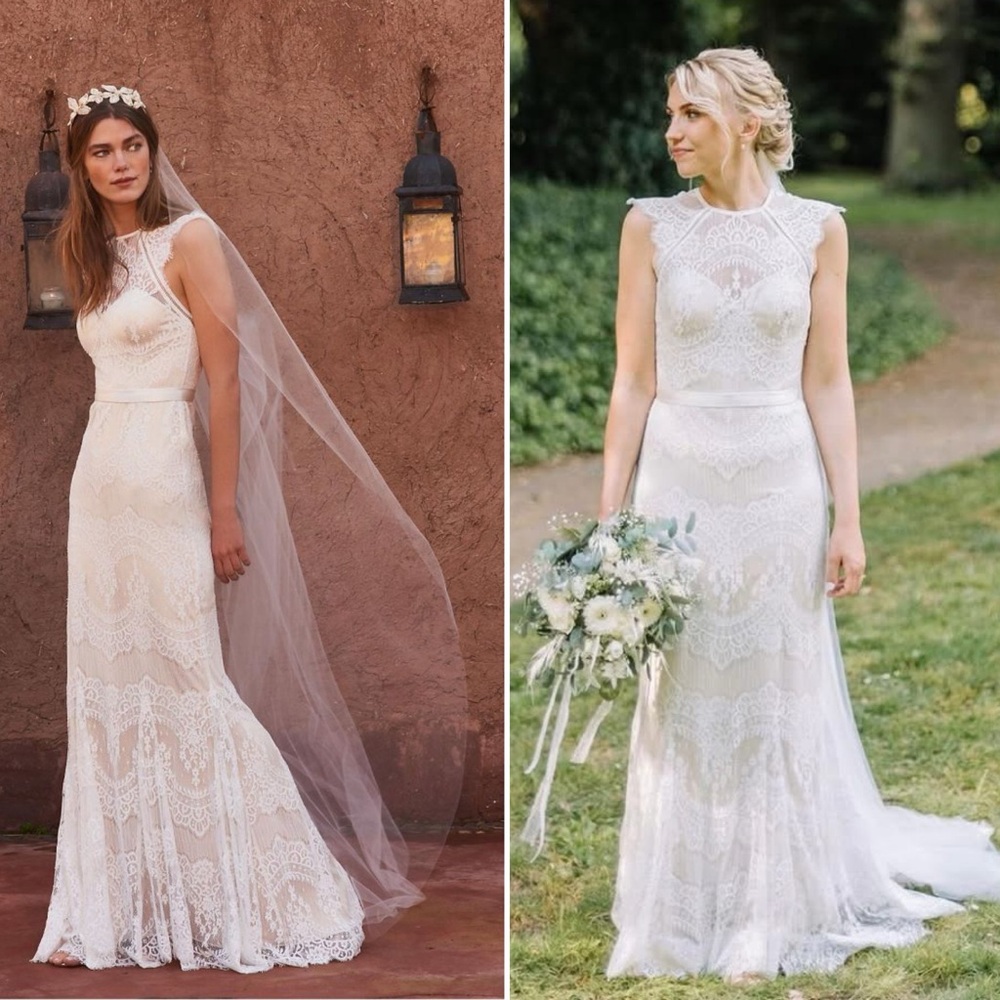 {Catherine Deane} : “Suri” Ivory Lace Wedding Gown - Picture 11 of 16